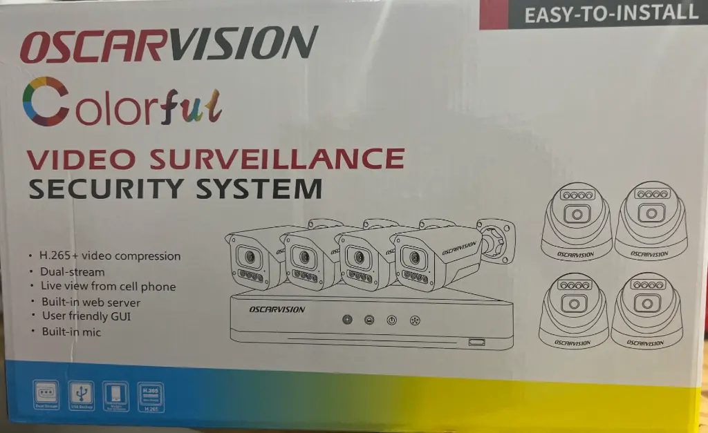 OSCAR VISION KIT VIDEOSURVEILLANCE 8 caméras 4Mp